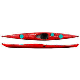 DESIGNKAYAKS Unplugged Red skeg+kormányelőkészített tengeri kajak